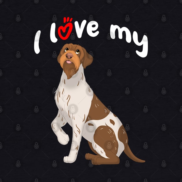 I Love My Wirehaired Pointing Griffon Dog by millersye